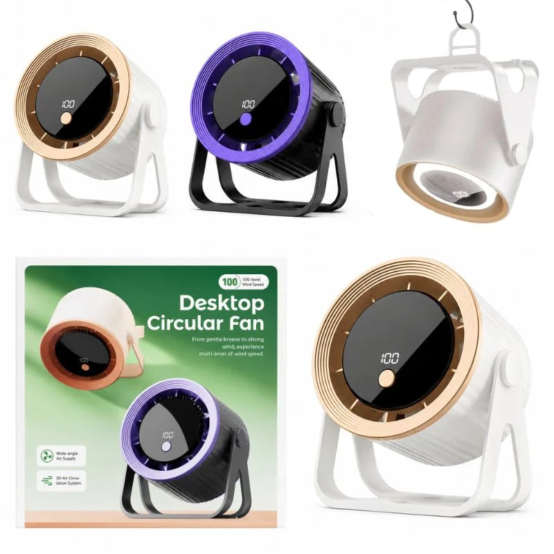 Desktop Circular Rechargeable Fan QL-02